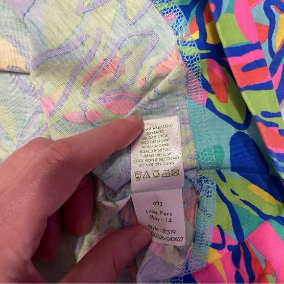 Lilly Pulitzer t-shirt dress long-sleeve XS - Picture 4 of 4